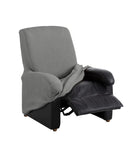 1 x RAW Customer Returns Textil-home Stretch cover for recliner complete TEIDE, 1 seater - 70 to 100 cm. Color grey - RRP €32.99