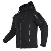 1 x RAW Customer Returns TACVASEN Men s Hiking Transition Jacket Soft Shell Jacket Men s Jacket Outdoor Winter Thermo Jacket L, Black  - RRP €76.36