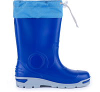 1 x RAW Customer Returns Ladeheid rubber boots for children with lacing High rain boots for boys and girls Comfortable, non-slip and lightweight rain shoes for all seasons LARB014 cornflower, 27 28 EU  - RRP €25.2