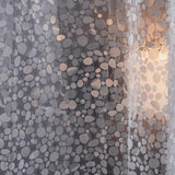 1 x RAW Customer Returns Furlinic shower curtain, extra length, anti-mould, waterproof, transparent bathroom curtain made of EVA, 180 cm wide, 240 cm high, 3D effect pebble stone with 12 shower curtain rings, hem with stones. - RRP €23.59