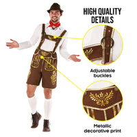 1 x RAW Customer Returns Morph Men s Tyrolean Costume, Men s Tyrolean Outfit, Men s Tyrolean Clothes, Men s Oktoberfest Costume, Men s October Fest Clothes, Men s Oktoberfest Costume, Men s Bavarian Outfit, Halloween Outfit M - RRP €35.7