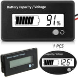 1 x RAW Customer Returns DC 12V 24V 36V 48V 72V Battery Capacity Voltage Meter with Alarm, Battery Capacity Gauge Indicator, Battery Indicator Monitors, Lead Acid and Lithium Ion Battery Tester White Light  - RRP €9.96