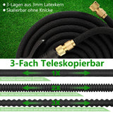 1 x RAW Customer Returns Flexible garden hose 15M 50FT, water hose with 8 functional spray nozzles, 3 4 inch and 1 2 inch with hose hook storage bag water hose insert garden - RRP €20.16