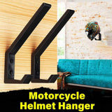 1 x RAW Customer Returns SMTHOME 2PCS Motorcycle Helmet Holder Hook Jacket Bags Wall Mount Display Rack Hanger - RRP €8.49