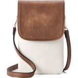 1 x RAW Customer Returns BOSTANTEN cell phone bag for shoulder leather, cell phone shoulder bag for women, cell phone bag with wallet for shoulder, handbag women shoulder bag for designer beige brown - RRP €29.99