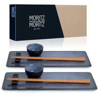 1 x RAW Customer Returns Moritz Moritz VIDA 10 pcs. Sushi tableware set for 2 people - sushi serving set with 2x sushi plates, dip bowls and chopsticks - RRP €25.2