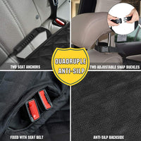 1 x RAW Customer Returns Car Seat Cover Dog Back Seat 136x 119cm Universal Nylon Car Seat Cover Dog Black Dog Blanket for Most Cars SUVs with Cleaning Brush Carrying Bag Seat Belt - RRP €30.49