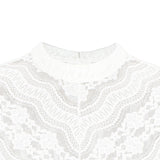 1 x RAW Customer Returns Kelliar Women s White Lace Blouse Elegant Beautiful Closed Lace Oktoberfest Style Blouse White White 42 - RRP €24.0