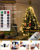 1 x RAW Customer Returns Joysing Christmas Lights 1M 100 LED Battery Operated LED Lights with Remote Control, Timer, 8 Modes Waterproof Beam Christmas Tree Lights Luminous Waterfall for Christmas Indoor Outdoor Decoration - RRP €13.1