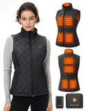 1 x RAW Customer Returns Sevdiea heated vest women with power bank 16000mah 7.4v, lightweight quilted heated vest women, electric heating vest women, for skiing, motorcycling, outdoor activities-M - RRP €81.67