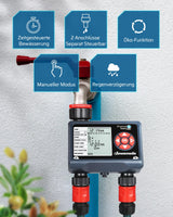 1 x RAW Customer Returns DEWENWILS irrigation computer 2 outputs, 4 irrigation programs for each zone, garden irrigation clock, automatic irrigation timer with rain-delayed manual automatic mode - RRP €49.99