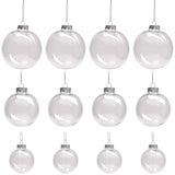 2 x RAW Customer Returns Christmas balls 12 pieces - DIY Christmas tree balls for filling, transparent plastic balls with thread in 3 sizes, 4 pieces each for Christmas, tree decorations, Christmas tree, Christmas decorations, crafts - RRP €34.28