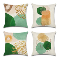 1 x RAW Customer Returns Wakasena Cushion Covers Throw Pillow Cases 50 x 50 Pack of 4 Modern Decorative Minimalist Cushion Covers for Couch Sofa Home Decoration 50 x 50 cm, Green  - RRP €26.99