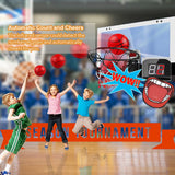 1 x Brand New STAY GENT Mini basketball hoop with electronic score record and sound for children and adults, basketball set with 3 balls indoor for the room, sports toy gift for boys and girls - RRP €47.89