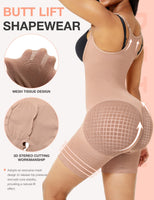 1 x RAW Customer Returns FeelinGirl Shapewear for Women Tummy Control Shaping Body with Adjustable Straps Bodyshape Body Shaper Faja Bodysuit High Waist Figure Shaping Underbust Beige 3XL 4XL - RRP €36.99