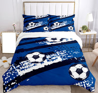 1 x RAW Customer Returns Bed linen sets children s football, pillowcase 80 x 80 cm, football bed linen set boys football bed linen set 3D effect football print microfibre duvet cover. 200x200 cm, style 2  - RRP €36.29