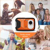 1 x RAW Customer Returns BYbrutek Kids Digital Camera, 21MP FHD 1080P, 5 Meters Waterproof Children Underwater Camera with 2.8 Inch LCD, 8X Digital Zoom Kids Action Camera with 1050mAH Rechargeable Battery Orange  - RRP €72.89