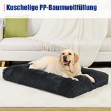 3 x RAW Customer Returns KSIIA Dog Bed Large Dogs Washable, Plush Dog Cushion Fluffy, 90x60cm, Non-Slip Bottom, Dog Mat for Large, Medium Dogs, Dog Basket Dog Mattress Pet Bed Shadow Gray - RRP €73.57