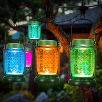 1 x Brand New Homdat Solar Lamps for Outdoors 4 Pack LED Solar Sensor Light for Outdoors IP65 Waterproof Solar Lanterns for Outdoors Solar Lights Garden Hanging Multi-Colored Mason Jar Lights for Balcony Patio Decoration - RRP €26.5