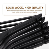 1 x RAW Customer Returns HOUSE DAY Wooden Clothes Hangers 32 Pieces Wooden Clothes Hangers Black Wooden Hangers Black Wooden Clothes Hangers Wooden Clothes Hangers Stable Rotatable Clothes Hangers 44.5cm Wide, with Notch, Rose Gold Hook - RRP €37.44