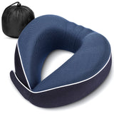 1 x RAW Customer Returns HOMIEE Neck Pillow Airplane Car Travel Pillow Neck Roll Memory Foam Travel Neck Pillow Travel Comfy Ergonomic Neck Support Pillow Orthopedic Pillow Head Pillow Adults New Blue  - RRP €22.21