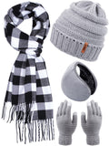 3 x Brand New Aneco Winter Warm Set Scarf Beanie Hat Touch Screen Gloves and Winter Ear Warmers Set for Men or Women - RRP €24.15