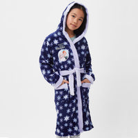 1 x RAW Customer Returns Disney Frozen Elsa and Anna Dressing Gown for Girls Blue Bathrobe for Girls 7-8 Years - RRP €30.79