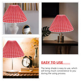 2 x Brand New SOLUSTRE pleated lampshade fabric lampshade textile shade fabric shade lamp cover lamp shade for E27 table lamp wall lights bedside lamp pendant light chandelier red - RRP €39.78