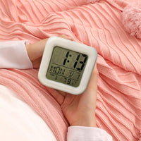 1 x RAW Customer Returns Zamnes Portable Digital Alarm Clock 7 LED Colors for Bedside Table Digital Desktop Clock with Alarm and Thermometer - RRP €16.79