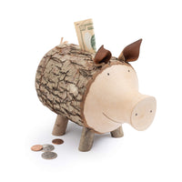 1 x RAW Customer Returns Waldfabrik Forest Decor wooden piggy bank, handmade - RRP €28.79