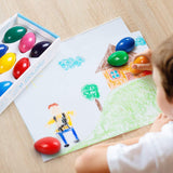 1 x Brand New Richgv children s toys from 1 2 3 4 5 6 years, wax crayons for toddlers, 9 colors, colored pencils non-toxic wax crayons, easy to hold, washable drawing pencil safe for children and toddlers - RRP €12.99