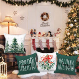 1 x RAW Customer Returns Lanpn 4 pieces cushion cover Christmas cushion cover 50 x 50 cm, modern winter forest decorative Christmas cushions 50 x 50 for Christmas decoration Christmas bed linen sofa decorations green  - RRP €14.4