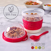 1 x RAW Customer Returns CRYSTALIA Set of 4 To Go Cups for Muesli, Yogurt and Cereals, 500ml, 100 BPA Free, Container for Salad, Porridge, Fruit Holder - RRP €21.13