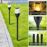 1 x RAW Customer Returns HAUSBELL Pack of 4 solar lamps for outdoor garden, torch solar lights garden with realistic flame effect, IP65 waterproof solar lights for outdoor, lawn, terrace, blakon - RRP €29.99