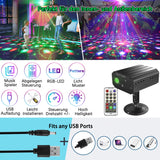 1 x RAW Customer Returns Disco light party light, stage lighting sound activated disco ball for stage lighting with remote control for dancing Christmas gift children s birthday - RRP €40.33