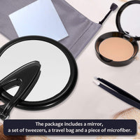 1 x RAW Customer Returns MOMOKUBA Magnifying Mirror 20x 1x Two-Sided, Double Sided Magnifying Mirror with Stand, Magnified Handheld Mirror for Makeup, Blackhead Comedone Removal 6 Inch, 20X 1X, Silver  - RRP €18.14