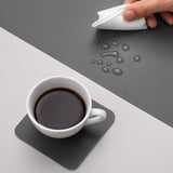 1 x RAW Customer Returns Myir JUN Washable Placemats and Coasters, Leather Placemats Wipeable Placemats Double-Sided Placemats Reversible Placemat Non-Slip Placemat Leather Look - RRP €25.2