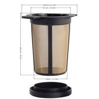 1 x RAW Customer Returns FINUM - Infusion Basket, Size L, with Permanent Filter, Black, Large - RRP €17.17