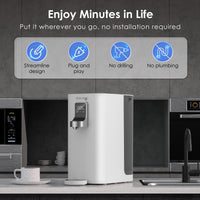 1 x RAW Customer Returns Waterdrop K19-H Instant Heating Hot Water Dispenser, Table Top Reverse Osmosis System Mobile No Water Connection, TDS Reduce, Limescale-Free Drinking Water, 4 Temperature Levels - RRP €302.51