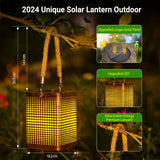 1 x RAW Customer Returns KOOPER Solar Lamps for Outdoor Garden, 2 Pack Vintage Metal Solar Lanterns for Outdoors with 2 Modes Warm White Light, IP65 Waterproof Hanging Solar Lights for Outdoor Patio Lawn Yard Balcony Decoration - RRP €23.14