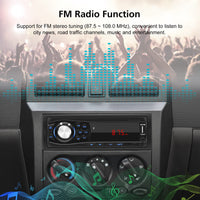 1 x RAW Customer Returns NHOPEEW Single Din Bluetooth Car Stereo Hands-Free Calling Hands-Free Car Radio 1 DIN, USB, TF Card, AUX Audio, FM with Remote Control - RRP €19.82