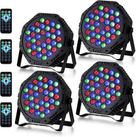 1 x RAW Customer Returns EBXYA 4PCS 36 Par LED Disco Lights RGB DMX LED Projectors Spotlights Strobe Stage Par Light RGB Colorful Lights, 36w Psychedelic Spotlights Musical - RRP €89.24