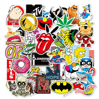 1 x Brand New Pack of 100 cool stickers, brand logo stickers and graffiti style stickers, waterproof stickers for vehicles and gadgets - a must-have for style-conscious people of all ages - RRP €20.4