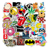 2 x Brand New Pack of 100 cool stickers, brand logo stickers and graffiti style stickers, waterproof stickers for vehicles and gadgets - a must-have for style-conscious people of all ages - RRP €40.8