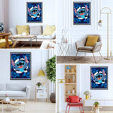 9 x Brand New DAERLE Diamond Painting Stitch, Diamond Painting Pictures, DIY Cross Embroidery Painting Kits, 5D Diamond Painting Adults Living Room Bedroom Office Wall and Entrance Decoration 30x40CM 12x16 inches  - RRP €71.82