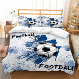 1 x RAW Customer Returns Tospass Bedding Set 135x200cm Children Football 3D Printed Girls Boys 2 Piece Soft Children s Bed Linen White Microfiber Cuddly Duvet Cover with Zipper 1 Pillowcase 80x80cm - RRP €34.26