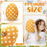 5 x Brand New Namalu 3 Egg Plush Pillows 25 cm Egg Shaped Cushions with White Polka Dots Decorative Pillows for Sofa Decorative Cushions Decoration for Children s and Baby s Bedroom Yellow  - RRP €96.0