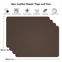 20 x Brand New MICTER Leather Repair Patch, 4 pcs Self-Adhesive Leather Renovation Patch 20x28cm, Smooth Leather Adhesive Sofa Repair for Repair and Renovation of Sofa, Seat, Crafts Black  - RRP €384.0