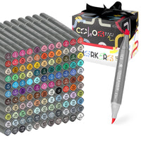 1 x RAW Customer Returns GC QUILL Alcohol Marker Pens -121 Colors Alcohol Markers with Brush and Chisel Tip - Alcohol Marker Manga Pens for Drawing, Sketching, Manga, Professional Color Artists GC-MK121 - RRP €39.99