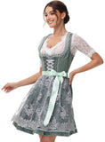 1 x RAW Customer Returns TrendiMax Trachten Damen Dirndl Midi Dirndlkleid Trachtenkleid Elegant Dress for Oktoberfest, incl. Lace Apron 50CM, Noble Green, 36 - RRP €114.64